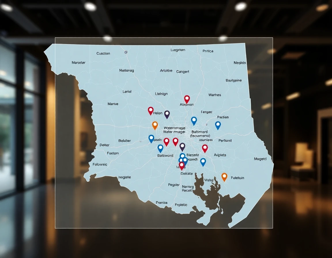 Water Damage Service Areas Map